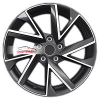 7*17 5*114,3 ET45 66,1 Khomen Wheels KHW1714 Black-FP (Teana/X-trail)