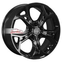 7*17 5*110 ET46 63,3 Khomen Wheels KHW1702 Black (Changan CS35/CS35 Pro)