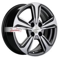 6*15 4*100 ET45 56,6 Khomen Wheels KHW1502 Gray-FP (Nexia)