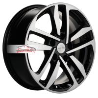 6,5*16 5*108 ET45 60,1 Khomen Wheels KHW1612 Black-FP (Chery Tiggo 3/Tiggo 3 Pro)