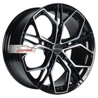 8*18 5*108 ET45 63,4 INCH FA8534 Gloss Black Machined Face